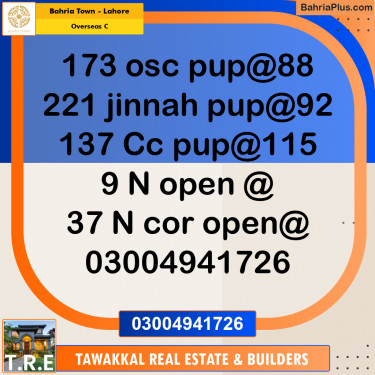 5 Marla Residential Plot for Sale in Overseas C -  Bahria Town, Lahore - (BP-276301)