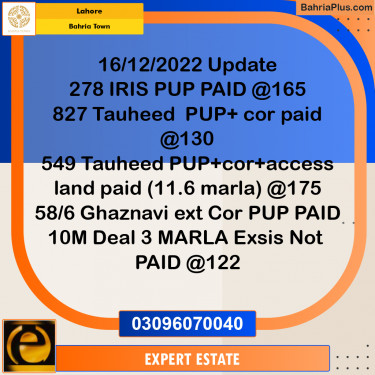 10 Marla Residential Plot for Sale in Bahria Town, Lahore - (BP-276353)