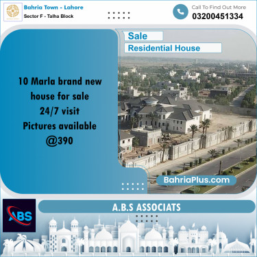 10 Marla Residential House for Sale in Sector F - Talha Block -  Bahria Town, Lahore - (BP-276354)