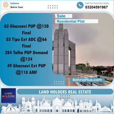 Residential Plot for Sale in Bahria Town, Lahore - (BP-276374)
