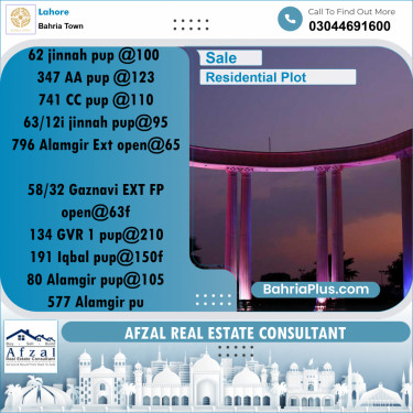Residential Plot for Sale in Bahria Town, Lahore - (BP-276507)