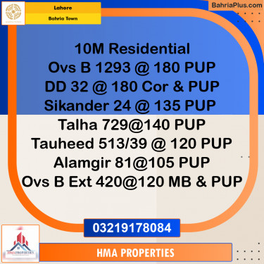 Residential Plot for Sale in Bahria Town, Lahore - (BP-276548)