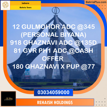Residential Plot for Sale in Bahria Town, Lahore - (BP-276559)