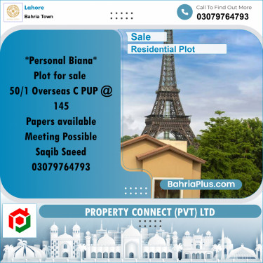 Residential Plot for Sale in Bahria Town, Lahore - (BP-276563)