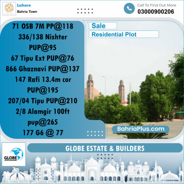 Residential Plot for Sale in Bahria Town, Lahore - (BP-276574)