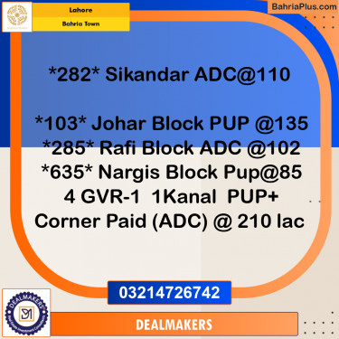 Residential Plot for Sale in Bahria Town, Lahore - (BP-276592)