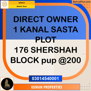 Residential Plot for Sale in Bahria Town, Lahore - (BP-276611)