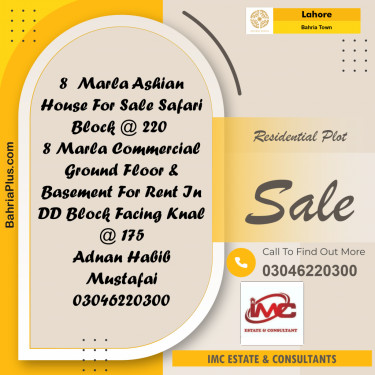 Residential Plot for Sale in Bahria Town, Lahore - (BP-276773)