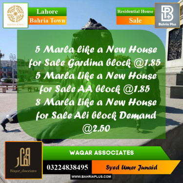 Residential House for Sale in Bahria Town, Lahore - (BP-276797)