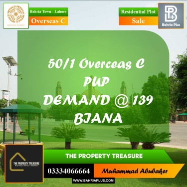 Residential Plot for Sale in Overseas C -  Bahria Town, Lahore - (BP-276801)