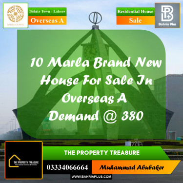 10 Marla Residential House for Sale in Overseas A -  Bahria Town, Lahore - (BP-276819)
