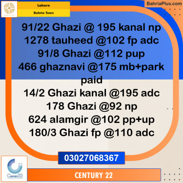 Residential Plot for Sale in Bahria Town, Lahore - (BP-276922)