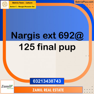 10 Marla Residential Plot for Sale in Sector C - Nargis/Hussain Ext. -  Bahria Town, Lahore - (BP-276979)