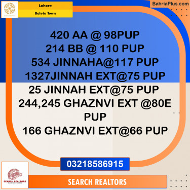 Residential Plot for Sale in Bahria Town, Lahore - (BP-277003)