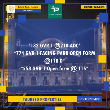 1 Kanal Residential Plot for Sale in Golf Phase 1 -  Bahria Town, Lahore - (BP-277075)