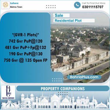 Residential Plot for Sale in Bahria Town, Lahore - (BP-277110)