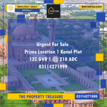 1 Kanal Residential Plot for Sale in Golf Phase 1 -  Bahria Town, Lahore - (BP-277130)
