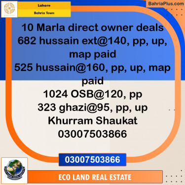 Residential Plot for Sale in Bahria Town, Lahore - (BP-277145)