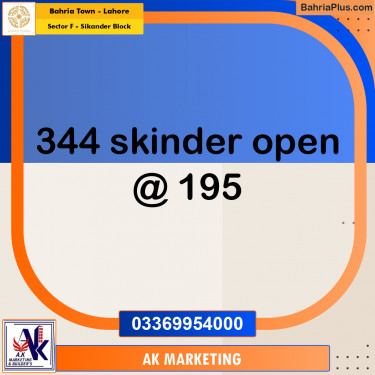 1 Kanal Residential Plot for Sale in Sector F - Sikander Block -  Bahria Town, Lahore - (BP-277181)