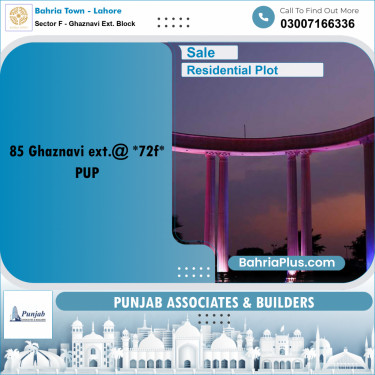 Residential Plot for Sale in Sector F - Ghaznavi Ext. Block -  Bahria Town, Lahore - (BP-277191)