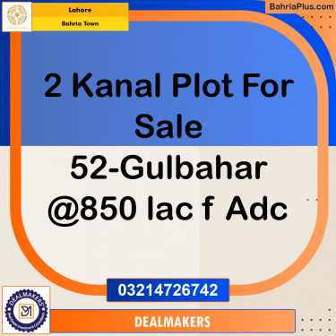 Residential Plot for Sale in Bahria Town, Lahore - (BP-277219)