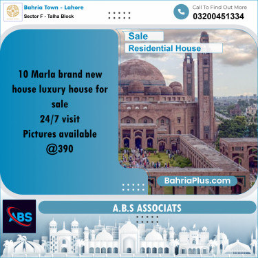 10 Marla Residential House for Sale in Sector F - Talha Block -  Bahria Town, Lahore - (BP-277264)