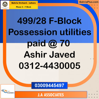 8 Marla Residential Plot for Sale in Phase 2 - F Block -  Bahria Orchard, Lahore - (BP-277299)