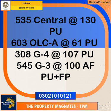 Residential Plot for Sale in Bahria Orchard, Lahore - (BP-277317)