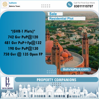 Residential Plot for Sale in Bahria Town, Lahore - (BP-277374)