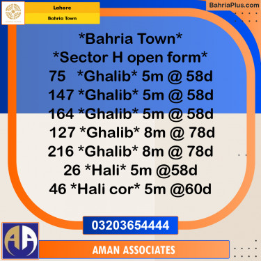 Residential Plot for Sale in Bahria Town, Lahore - (BP-277380)