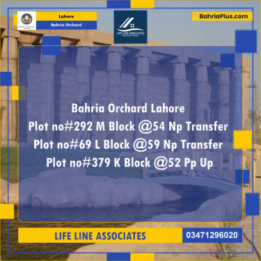 5 Marla Residential Plot for Sale in Bahria Orchard, Lahore - (BP-277383)