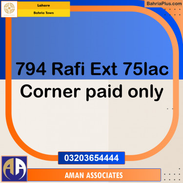 Residential Plot for Sale in Bahria Town, Lahore - (BP-277388)