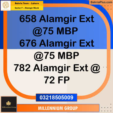 5 Marla Residential Plot for Sale in Sector F - Alamgir Block -  Bahria Town, Lahore - (BP-277447)