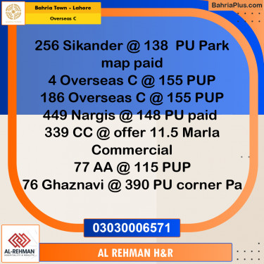 10 Marla Residential Plot for Sale in Overseas C -  Bahria Town, Lahore - (BP-277686)