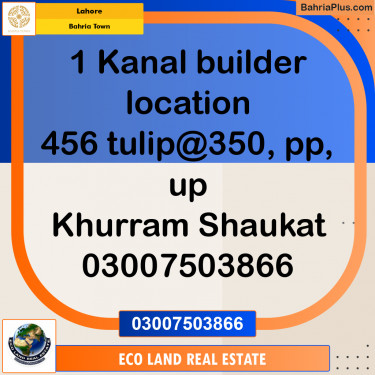 Residential Plot for Sale in Bahria Town, Lahore - (BP-277703)