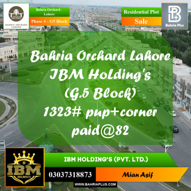 10 Marla Residential Plot for Sale in Phase 4 - G5 Block -  Bahria Orchard, Lahore - (BP-277772)