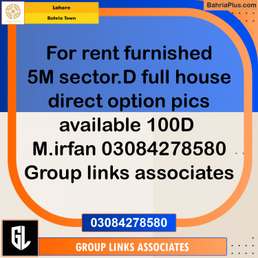 Residential House for Rent in Bahria Town, Lahore - (BP-277793)