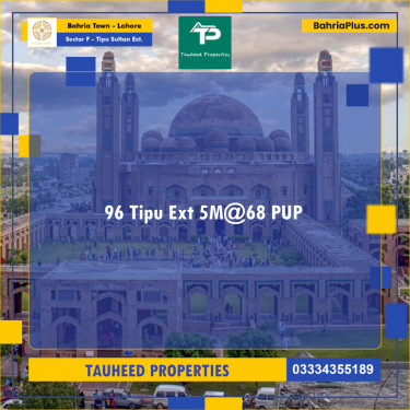 5 Marla Residential Plot for Sale in Sector F - Tipu Sultan Ext. -  Bahria Town, Lahore - (BP-277850)
