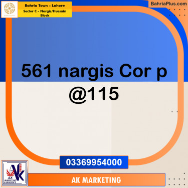 10 Marla Residential Plot for Sale in Sector C - Nargis/Hussain Block -  Bahria Town, Lahore - (BP-277920)