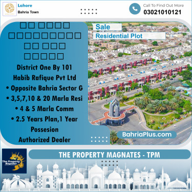 Residential Plot for Sale in Bahria Town, Lahore - (BP-277983)
