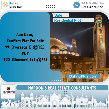 Residential Plot for Sale in Bahria Town, Lahore - (BP-278046)