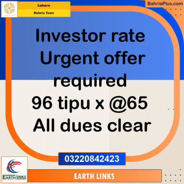 Residential Plot for Sale in Bahria Town, Lahore - (BP-278202)