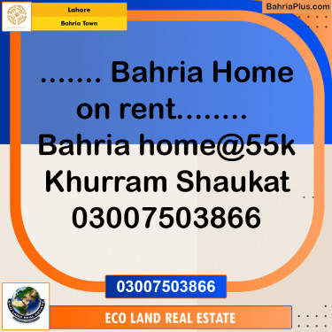 Residential House for Rent in Bahria Town, Lahore - (BP-278281)