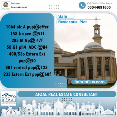 Residential Plot for Sale in Bahria Orchard, Lahore - (BP-278326)