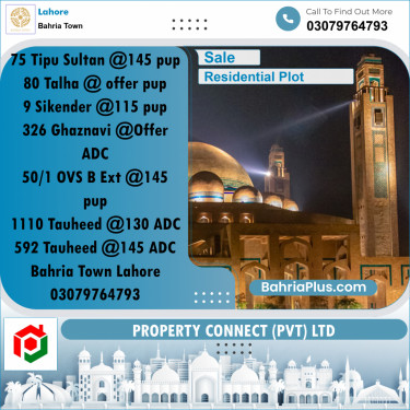 Residential Plot for Sale in Bahria Town, Lahore - (BP-278338)