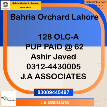 5 Marla Residential Plot for Sale in OLC-A Block -  Bahria Orchard, Lahore - (BP-278447)