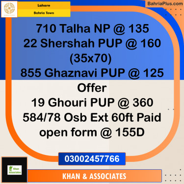 Residential Plot for Sale in Bahria Town, Lahore - (BP-278591)