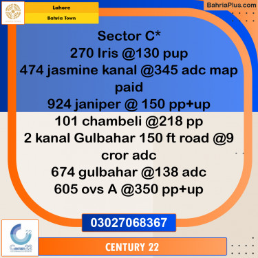 Residential Plot for Sale in Bahria Town, Lahore - (BP-278592)