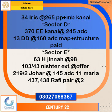 Residential Plot for Sale in Bahria Town, Lahore - (BP-278593)