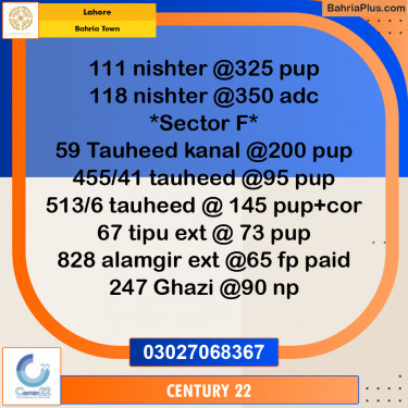 Residential Plot for Sale in Bahria Town, Lahore - (BP-278594)